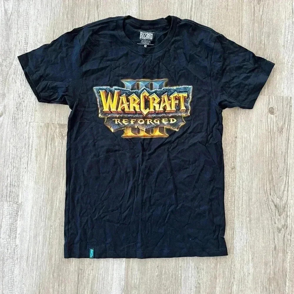 Mens Blizzard Black Warcraft III: Reforged Tshirt - S
